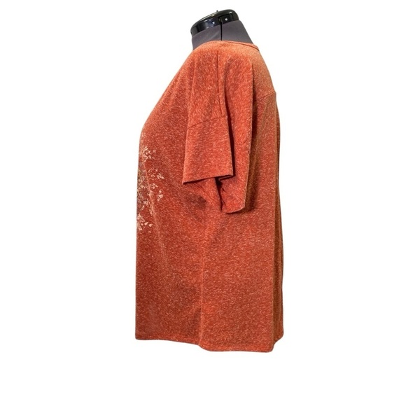 Terra & Sky Women's size 1X rust/Orange colorway Graphic Short Sleeve T-Shirt - Picture 4 of 8
